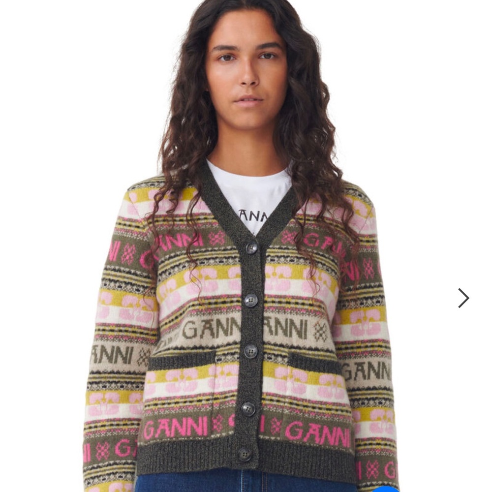 GANNI Multicolor Patterned Women's Sweater
